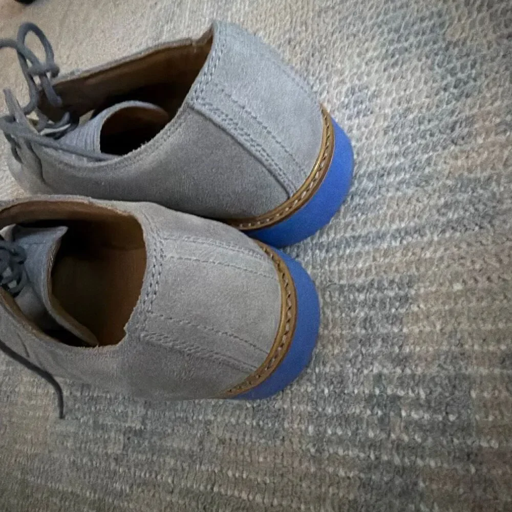 Cole Haan Men's Great Jones Plain Toe Oxfords Ironstone Suede size 9
